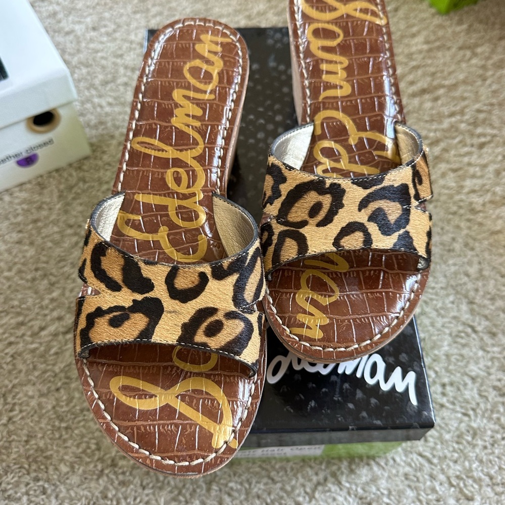 Sam Edelman Leopard Slides